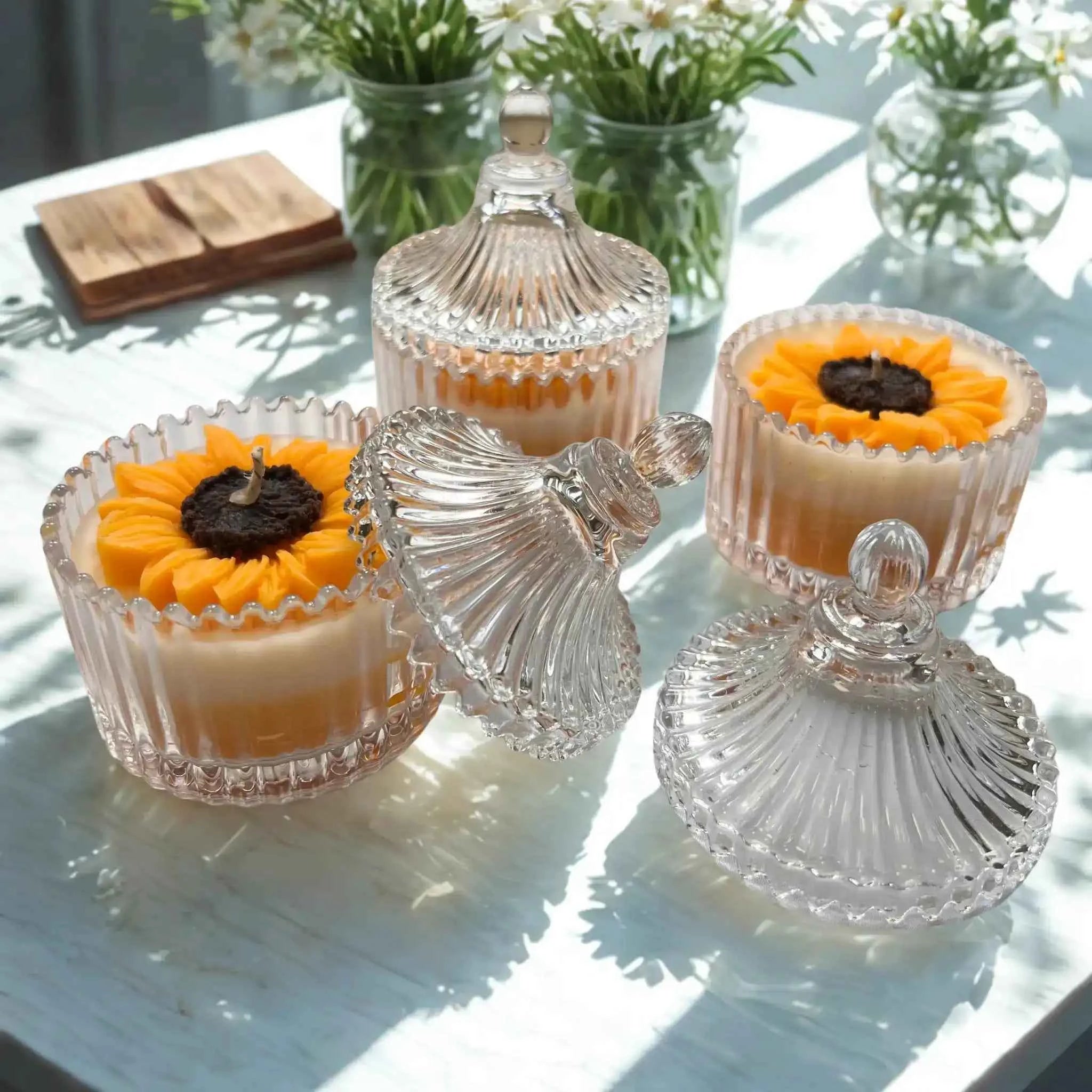 Surajmukhi | Crystal Jar Candle - Wrappit Studios